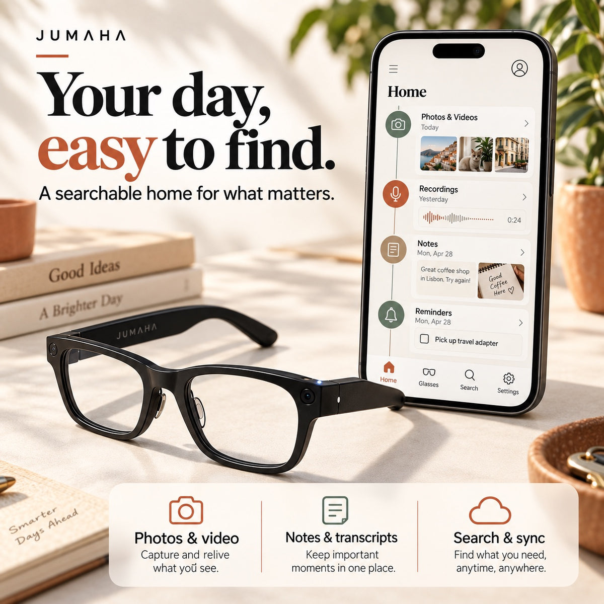 AI Smart Glasses — 4K Recording, Live Translation & AR Navigation